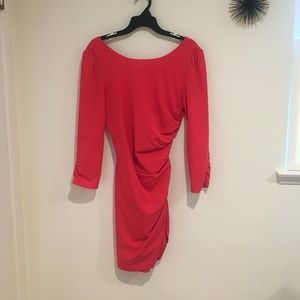 Red Party Dress with Open Back